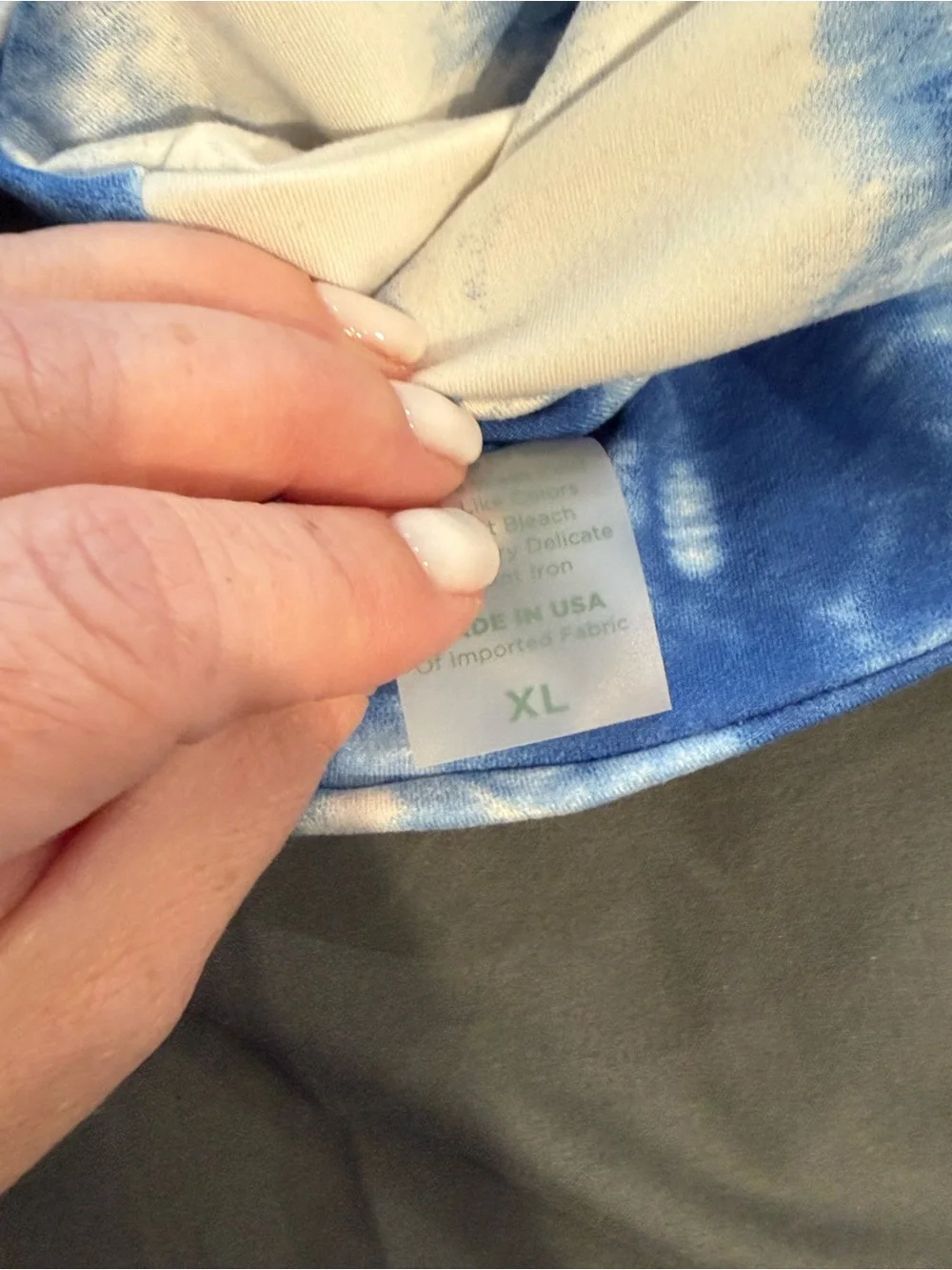 Bombshell Sportswear *Retired* Seamless Tie-Dye Blue & White Strappy Bralette
